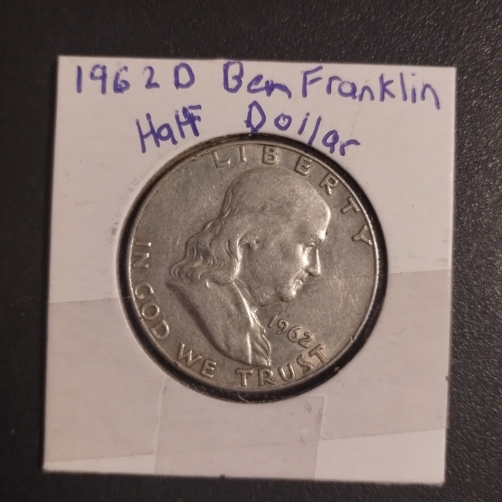 1962-D Franklin Half Dollar Silver Coin